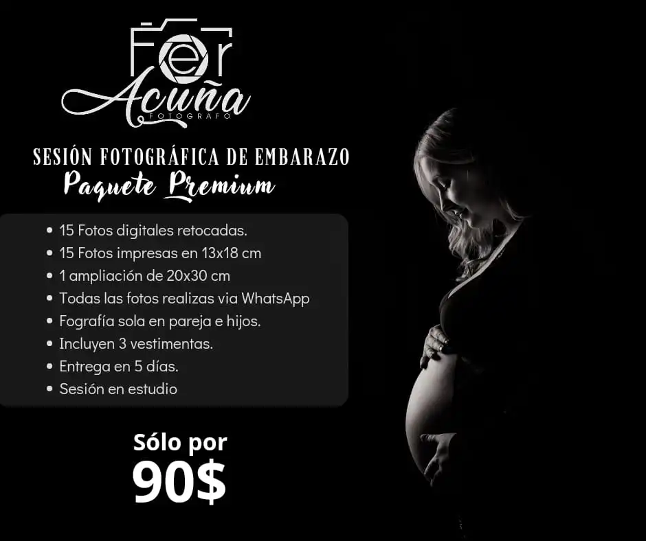 Sesión fotográfica de embarazadas precios ambato