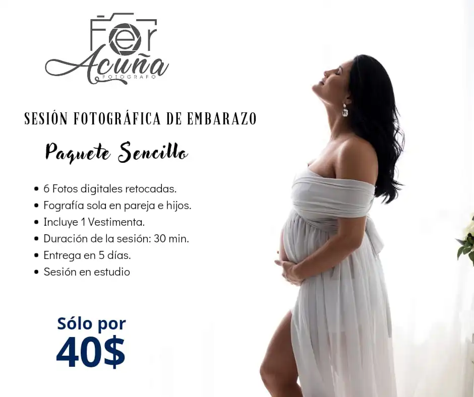 Precio sesión de fotos embarazada